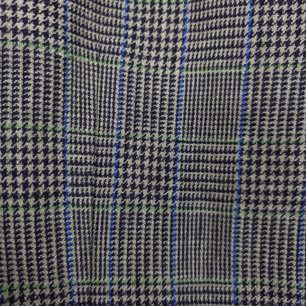 Lands End x Baird McNutt Irish Linen Plaid Sports Coat Blazer Mens 44R - Picture 5 of 9